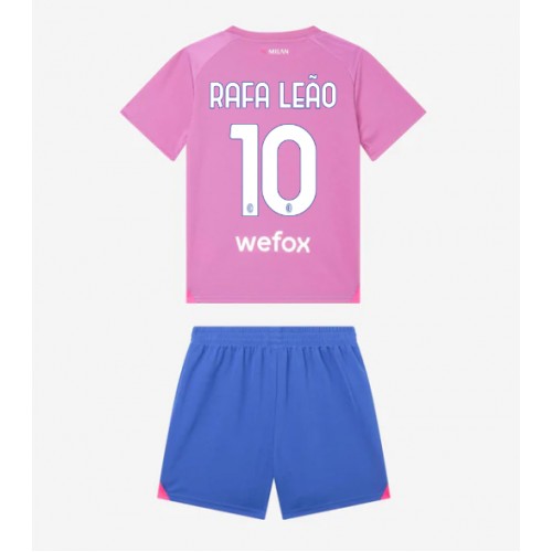 Maillot de foot AC Milan Rafael Leao #10 Troisième enfant 2023-24 Manches Courte (+ pantalon court)